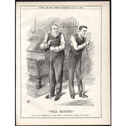 WELL MATCHED 1896 Sir John Tenniel - Joseph Swain PUNCH CARTOON