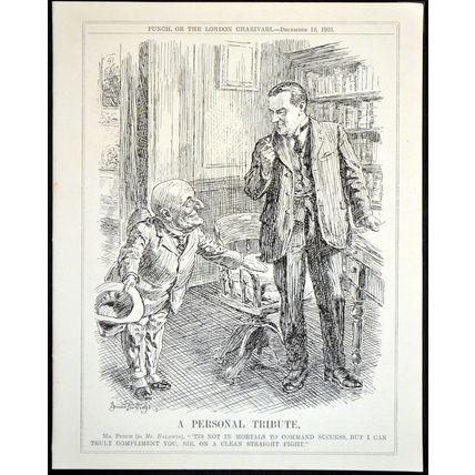 A PERSONAL TRIBUTE 1923 John Bernard Partridge Stanley Baldwin PUNCH CARTOON
