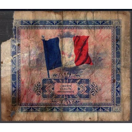 FRANCE BANKNOTE 10 P116 1944 POOR = A RELIC OF THE WAR - 979
