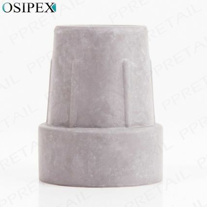 2x HEAVY DUTY 25mm RUBBER FERRULE Grey Walking Stick Cane Crutch Grip Crutch End