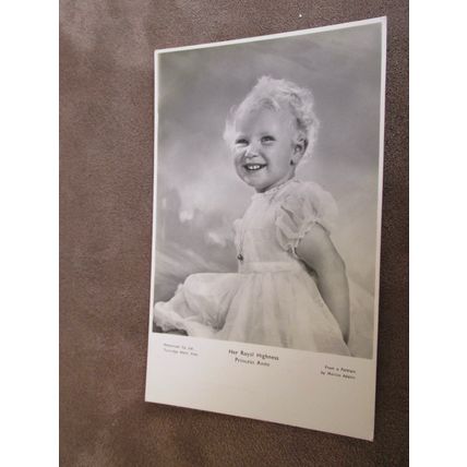 Photochrom real photo Postcard - Toddler H.R.H Princess Anne - Royal / Royalty