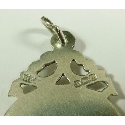 Antique Solid Silver Pocket Watch Fob Medal 1925 By H Bushell Unpersonalised
