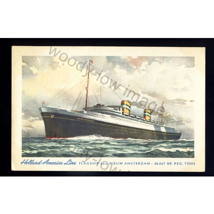 LS3251 - Holland-America Liner - Nieuw Amsterdam - Artist U/K - postcard