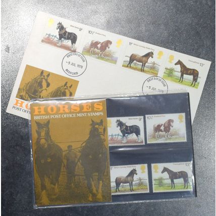 GB STAMPS BUY ON GET ONE FREE Pres.pack 102 Horses 1978 MNH ~~L@@K~~