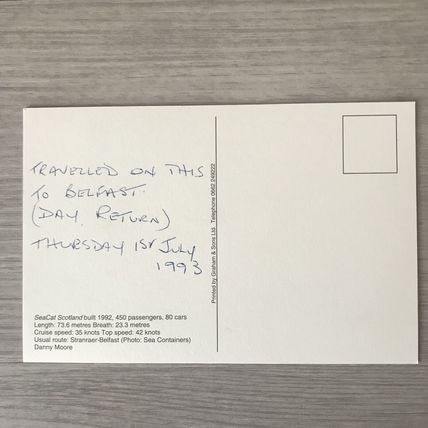 Vintage Postcard SeaCat Ferry Scotland VGC