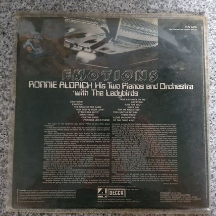 Ronnie Aldrich His Two Pianos And Orchestra – Emotions (PFS4436) 1978 (LP)