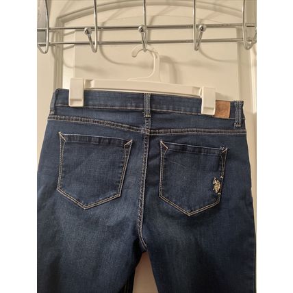 U.S. Polo Assn. Blue Denim Jean Cut Off Shorts Pockets Women's Size 8 Slim Fit