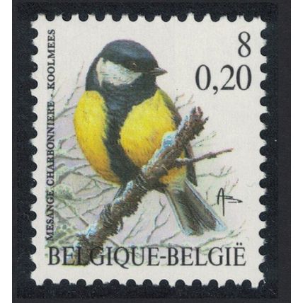 Belgium Great tit Bird Buzin 'Mesange Charbonniere' 8f-€0.20 2000 MNH