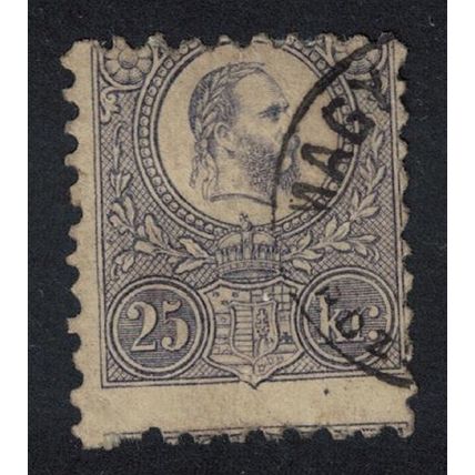 Hungary Emperor Franz Josef I 25k lilac 1871 Canc SG#13 MI#13q Sc#13