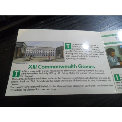 1986 Elizabeth II £2 coin to commemorate the Commonwealth Games.