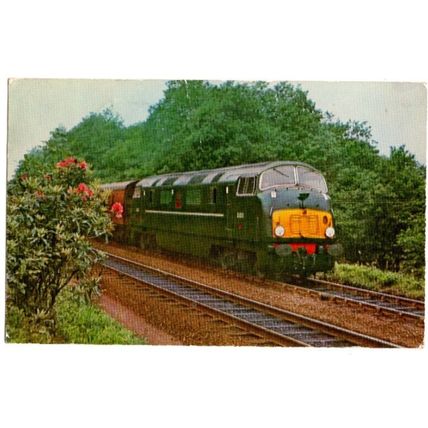 POSTCARD A Warship Type 4 2200 hp Locomotive Posted 1966