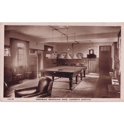Corporals Recreation Room Billiards Ladysmith Barracks Ashton Under Lyne Postcar