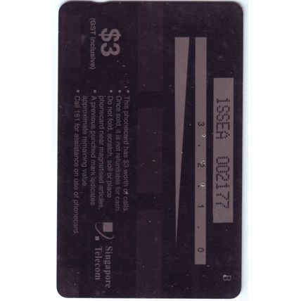 Investmen Fair 95 Stock Exchange Of Singaore S'pore $3 Telephone Card (Used)