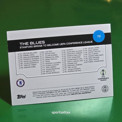 Topps Flagship 2025 The Blues UEFA Conference League Chelsea Football Card #72