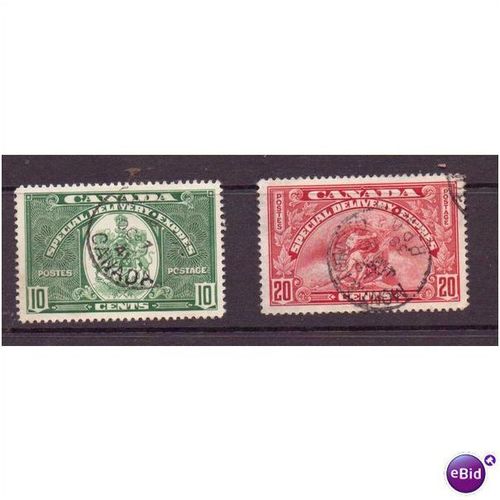 canada stamps special delivery sgs9 sgs10 vfu