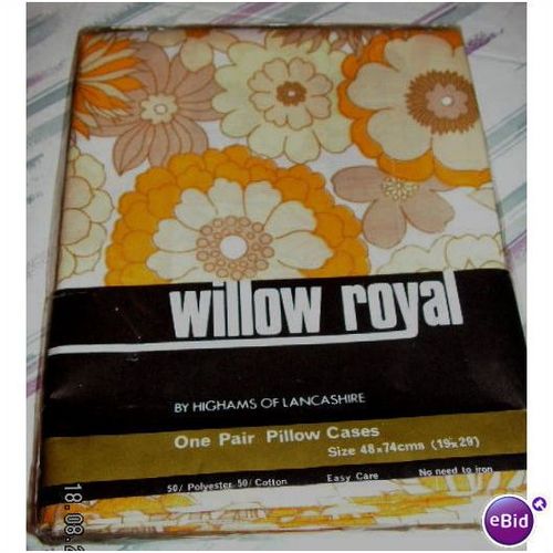 Vintage 1970 Pillow Cases Brand New in Packet Shabby Chic