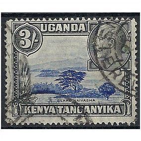 Kenya, Uganda & Tanganyika 1935 SG120 3/- Blue & Black Good/Fine Used . .