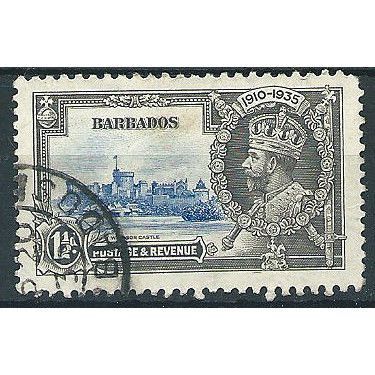 Barbados 1935 SG242 1 1/2d Ultramarine & Grey Silver Jubilee Fine Used