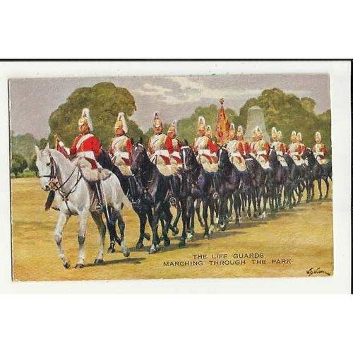 LONDON The Life Guards Valentine "Art Colour" Postcard (no number)
