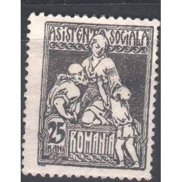 Romania 1921 - SGT979 - 25b black - "Charity" Social Welfare MH