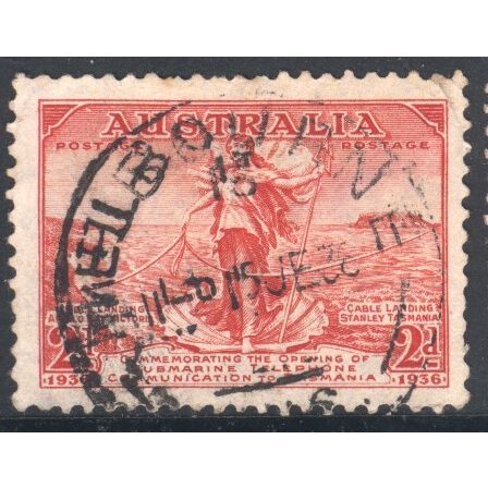 Australia stamps 1936 - SG159 - 2d red - Amphitrite and Telephone Cable - used