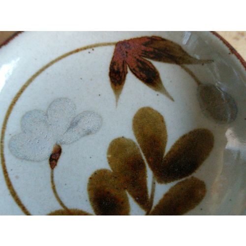 Scottish Highland Stoneware Studio Pottery Floral Pin Dish