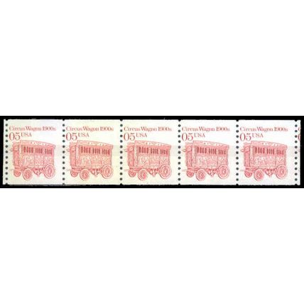 2452 5c Circus Wagon Just Clears MNH Dry Gum PNC 1/5 P0796