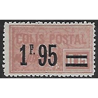 France Pa Mi 29 (no gum): 1 Fr. 95. on 15 c.. carmine-brown Parcel Stamp