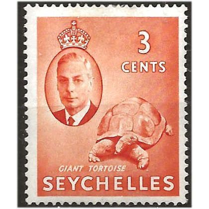 Seychelles 1952 SG159 3c Orange Mounted Mint ... .