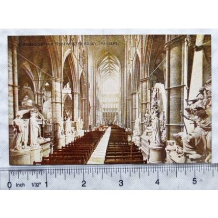 vintage postcard Westminster Abbey, Transept