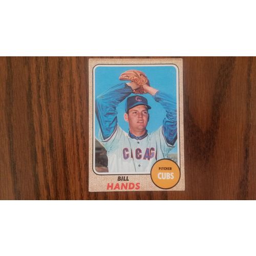 1968 Topps Card # 279 Bill Hands Poor (1) Chicago Cubs