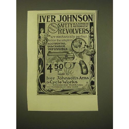 1902 Iver Johnson Safeety Hammer Automatic Revolvers Ad