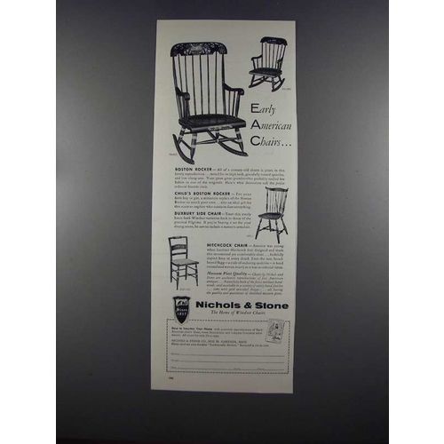 1955 Nichols & Stone Chairs Ad - Boston Rocker