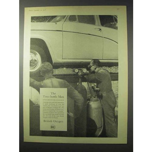 1958 British Oxygen Ad - The Two-Bottle Men