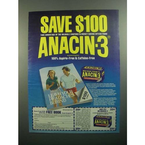 1984 Anacin-3 Medicine Ad - Save $100