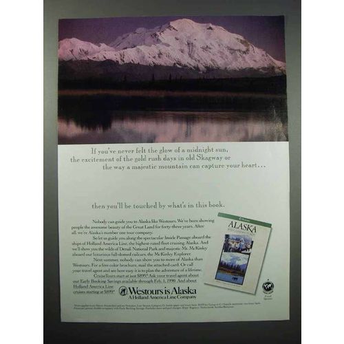 1989 Holland America Line Cruise Ad - Westours Alaska