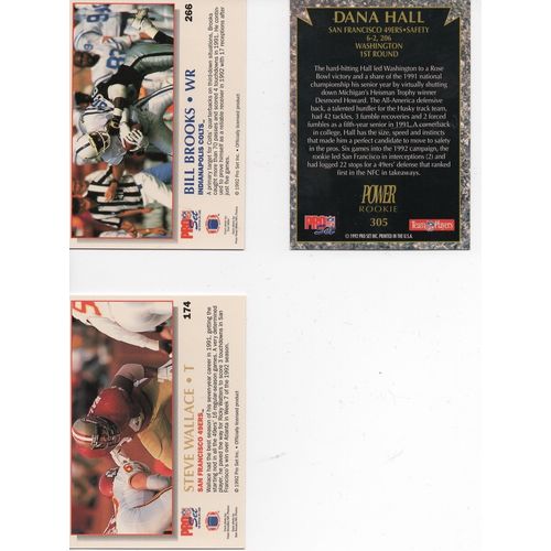 Proset 1992 Football cards lot of 10 VF/NM