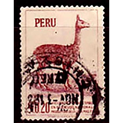 Peru 1952 Local Motives Llama 20c Used Stamp