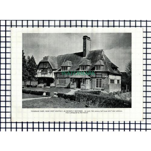Tickerage Farm West Hoathly Sussex - 1955 Clipping / Print