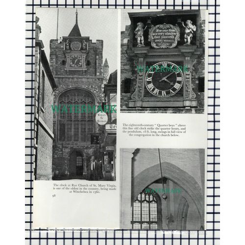 (7697) Rye Church St Mary Virgin - 1957 Cutting