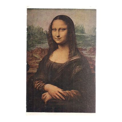 MONA LISA by Leonardo de Vinci .. unused antique postcard =
