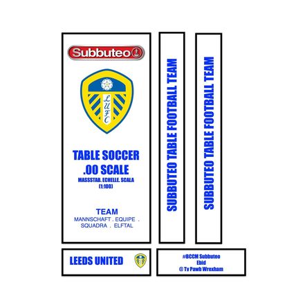 Tabletop Football Subbuteo Box Label Leeds United (ENG) 2020