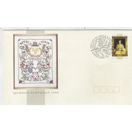 Australia 1994 Queens Birthday FDC Queenstown special cancel Unaddressed VGC