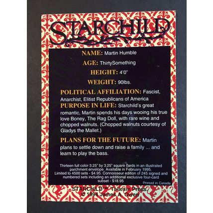Starchild Trading Cards promo 1995