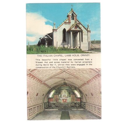 THE ITALIAN CHAPEL, LAMB HOLM, ORKNEY, SCOTLAND unused postcard Colourmaster =