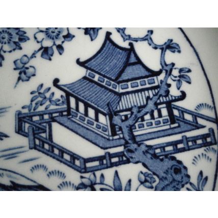 Hales, Hancock & Godwin Ltd Blue & White Orient Cake Plate