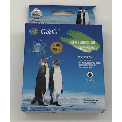 Nh-r4906xl Bk Ink Cartridge No.940xl Black by G&G Chip