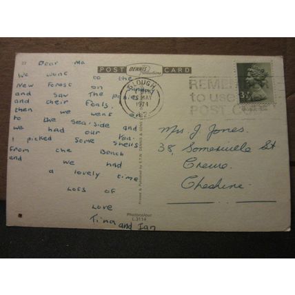 NEW FOREST, multiview. used vintage postcard by Dennis 1974 pm L.3114 =