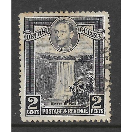 BRITISH GUIANA 1938 2c VIOLET KAIETEUR FALLS SG 309a FINE USED#