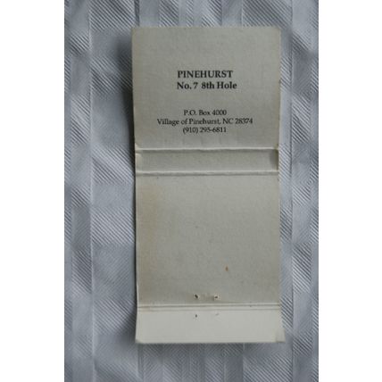 Matchbook cover Pinehurst Resort & Country Club ref.3